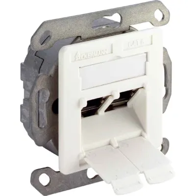 Leviton Anschlussdose Cat.6 18870NB | RJ45 Netzwerkdose Unterputz | geschirmt 1-fach | LSA+ | RAL9010 Weiß
