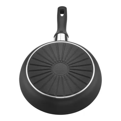 BALLARINI Bratpfanne Bari 1030586 | 20 cm Keramikpfanne | Induktionsgeeignet | PFAS-frei | Aluminium | Schwarz/Grau