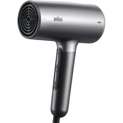 Braun Haartrockner HD4.3 BRHD435E | 2200W Ionenfunktion | 3 Wärme- & 2 Gebläsestufen | Diffusor | silber