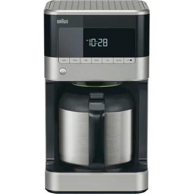 Braun KF 7125BK Filterkaffeemaschine | Thermoskanne | 10 Tassen | Timer | Edelstahl/Schwarz | 1000W