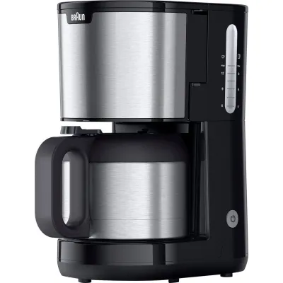 Braun Filterkaffeemaschine KF 1505 BK | 1,2L Thermokanne | OptiBrew System | Tropfstopp | 1000W | schwarz