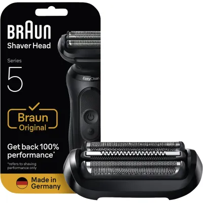 Braun Scherkopf Kombipack 54B 051330 | Ersatzscherteil für Series 5 Rasierer | Original Zubehör | Schwarz