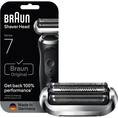 Braun Scherkopf Kombipack 74S 189066 für Series 7 Rasierer | Ersatzscherteil | Original Zubehör | Silber