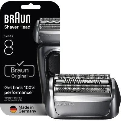 Braun Scherkopf Kombipack 83M 879743 | Ersatzscherteil für Series 8 Rasierer | Silber | Original Zubehör