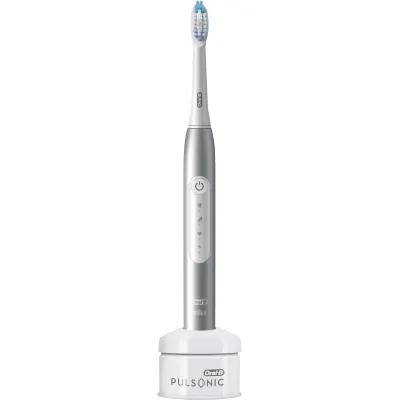 Oral-B Schallzahnbürste Pulsonic Slim Luxe 4000 | 62.000 Bewegungen/min | 3 Programme | Timer | Akku | Platin