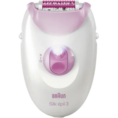 Braun Epilierer Silk-épil 3 SE3-000 | Netzbetrieb | Massagerollen | Licht | glatte Haut | Pink