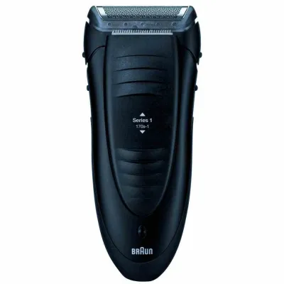 Braun Elektrorasierer Series 1 170s-1 | Netzbetrieb | SmartFoil Schersystem | Langhaarschneider | abwaschbar | schwarz (B-Ware)