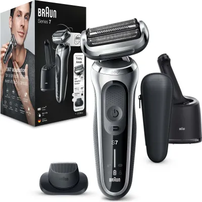 Braun Rasierer Series 7 71-S7200cc | Elektrorasierer Herren | 360° Flex | AutoSense | Nass- & Trockenrasur