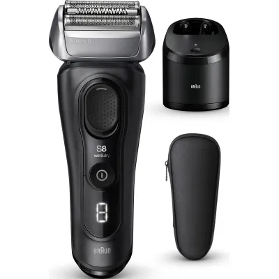 Braun Rasierer Series 8 8560cc | Nass- & Trockenrasierer Herren | 5-in-1 Station | Präzisionstrimmer | 60 Min Akku