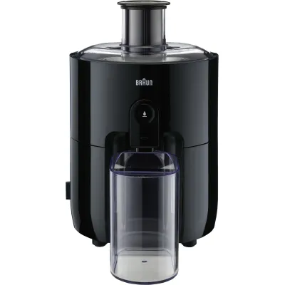 Braun Entsafter SJ 3100 BK | 500W | 1,25l Saftbehälter | 55mm Einfüllschacht | Edelstahl | Schwarz