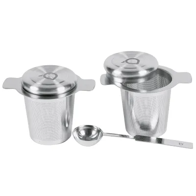 Bredemeijer Edelstahlteefilter mit Ablage/Deckel 2er-Set 191003