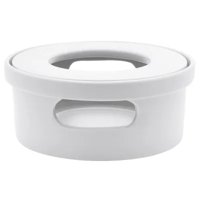 Bredemeijer Teewärmer Skagen 147051 | Porzellan Stövchen rund Ø 14 cm | Handarbeit | matt-weiß | für 1 Teelicht