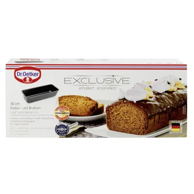 Dr. Oetker Brot- und Kastenform Exclusive 4526 | 30x13x7,5 cm | emailliert | schnittfest | Antihaft | bis 400°C