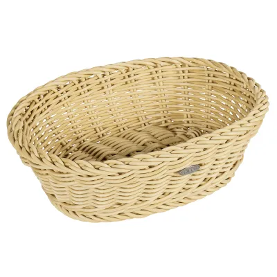 SALEEN Brotkorb oval 10007260 | Kunststoff | lebensmittelecht | spülmaschinenfest | BPA-frei | 25,5x19x8 cm | hellbeige