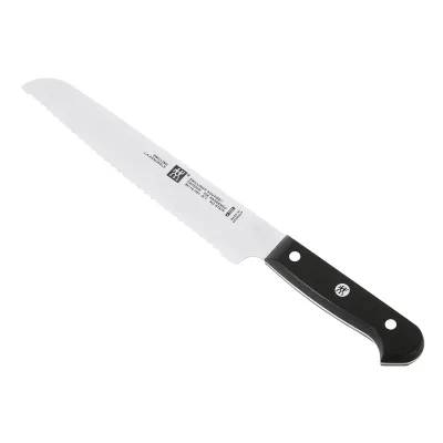 ZWILLING Brotmesser Gourmet 20 cm | rostfreier Stahl | FRIODUR® eisgehärtet | ergonomischer Griff | schwarz