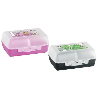 Emsa Brotdose Variabolo Princess 513794 | Kinder Lunchbox mit Trennwand | BPA-frei | spülmaschinenfest | Rosa