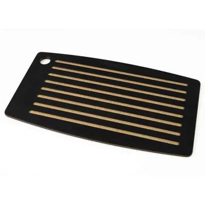 Brotschneidbrett 46x25cm schwarz/braun