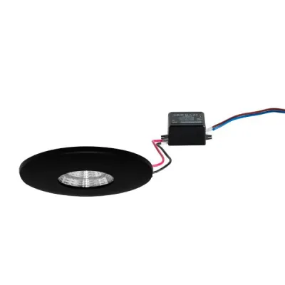 BRUMBERG LED-Einbaudownlight 38371083 | 3W 3000K 410lm | rund | Aluminium schwarz | 230V | Deckenmontage | nicht dimmbar
