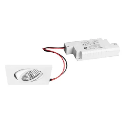 BRUMBERG LED-Einbaustrahler 39365173 | 6W | 3000K warmweiß | dimmbar | schwenkbar | quadratisch | weiß | Aluminium
