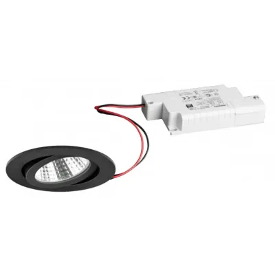 BRUMBERG LED-Einbaustrahler 39363183 | 6W 230V | 3000K warmweiß | dimmbar | schwenkbar | rund | Alu schwarz