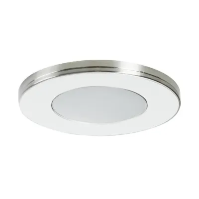 BRUMBERG LED Einbau-Anbaudownlight X-FLAT 12164073 | 12V DC 2,6W | 185lm | 3000K warmweiß | Ø75mm | Aluminium weiß
