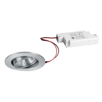 BRUMBERG LED-Einbaustrahler 39353253 | 6W 230V | IP65 | rund | 730lm 3000K | dimmbar | schwenkbar | Alu matt