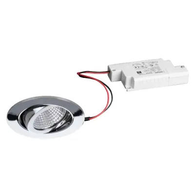 BRUM LED-Einbaustra. IP65 chrom 39353023 6W 650lm 3000K 230V dimmbar DA68 ET50mm