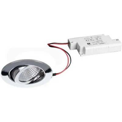 BRUM LED-Einbaustra. IP65 chrom 39353023 6W 650lm 3000K 230V dimmbar DA68 ET50mm