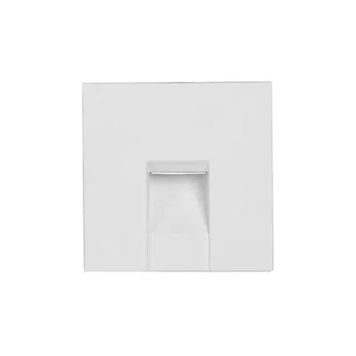 BRUMBERG LED-Wandeinbauleuchte 10157073 | 230V 1,5W | 70lm | 3000K | Einbau Gerätedose | quadratisch | Aluminium weiß