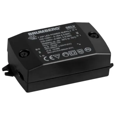 BRUMBERG LED-Konverter 350mA 1-7,2W | nicht dimmbar | IP20 | Kunststoff | 68x35x21mm | schwarz