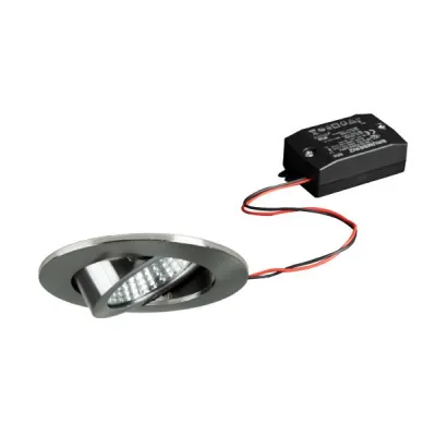 Brumberg LED-Einbaustrahler 6W 3000K | 650lm | schwenkbar | rund Ø68mm | IP20 | nickel matt | 38363153