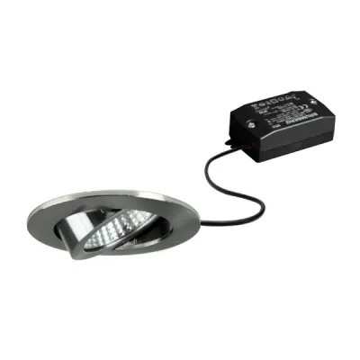Brumberg LED-Einbaustrahler 6W 3000K | 650lm | schwenkbar | rund Ø68mm | IP20 | nickel matt | 38363153