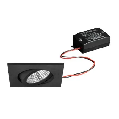 BRUMBERG LED-Einbaustrahler 38365183 | 230V | 6W | 630lm | 3000K | schwenkbar | quadratisch | Aluminium | schwarz