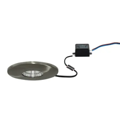 BRUMBERG LED-Einbaudownlight 3W 3000K 410lm | Aluminium | Nickel matt | Ø 91mm | 230V | IP20