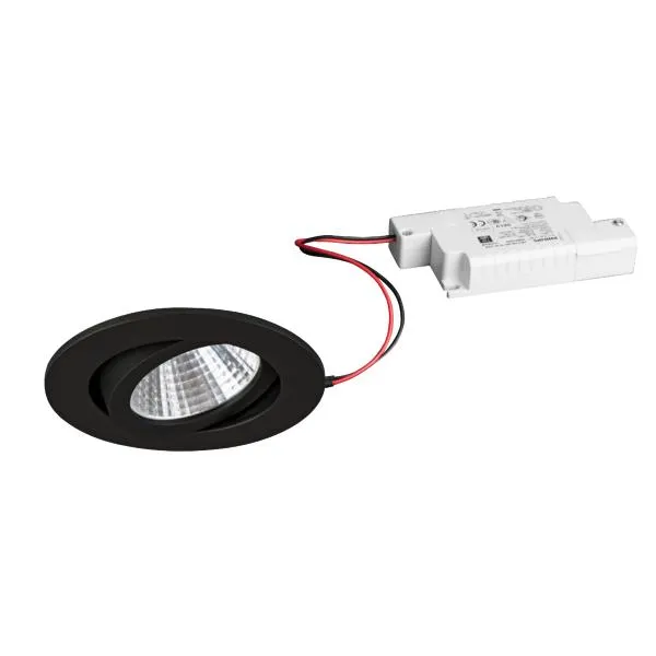 BRUMBERG LED-Einbaustrahler 39361084 | 7W 4000K 770lm | schwenkbar | rund | dimmbar Phasenabschnitt | Aluminium schwarz