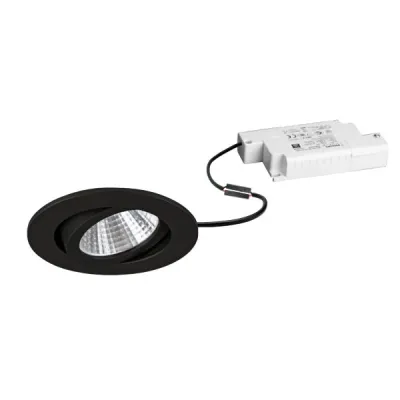 BRUMBERG LED-Einbaustrahler 39361084 | 7W 4000K 770lm | schwenkbar | rund | dimmbar Phasenabschnitt | Aluminium schwarz