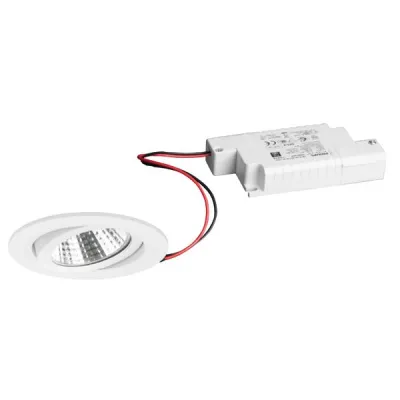BRUMBERG LED-Einbaustrahler 39363173 | 6W 630lm 3000K | schwenkbar | dimmbar Phasenabschnitt | Aluminium rund | weiß