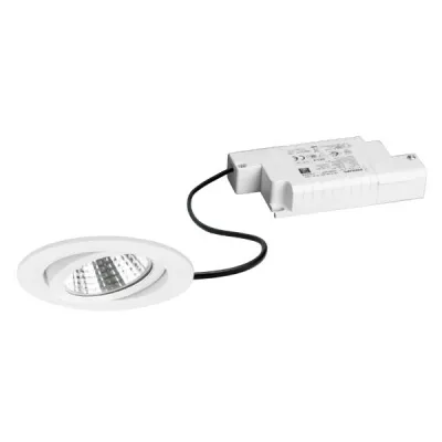 BRUMBERG LED-Einbaustrahler 39363173 | 6W 630lm 3000K | schwenkbar | dimmbar Phasenabschnitt | Aluminium rund | weiß