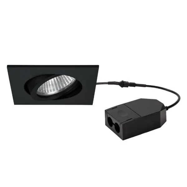 BRUMBERG LED Einbaustrahler 39385183 LOOP | 5W 3000K | schwenkbar | dimmbar | Ocean Plastic | quadratisch | schwarz