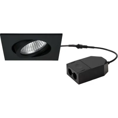 BRUMBERG LED Einbaustrahler 39385183 LOOP | 5W 3000K | schwenkbar | dimmbar | Ocean Plastic | quadratisch | schwarz