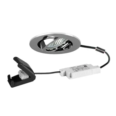 BRUMBERG LED-Einbaustrahler 39483023 | 6W | 230V | dim2warm 1800-3000K | schwenkbar | 460lm | rund | chrom | Aluminium