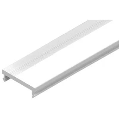 Brumberg Abdeckung 53402000 | KU-Abdeckung transparent für Aluminium-Profil | 2000 mm | PMMA | symmetrisch | weiß