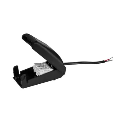 BRUMBERG Anschlussbox 83330000 | 3-polig 230V | Anschlussset | Abzweigdose | Kunststoff | 100mm Leitung | IP20 | Schwarz