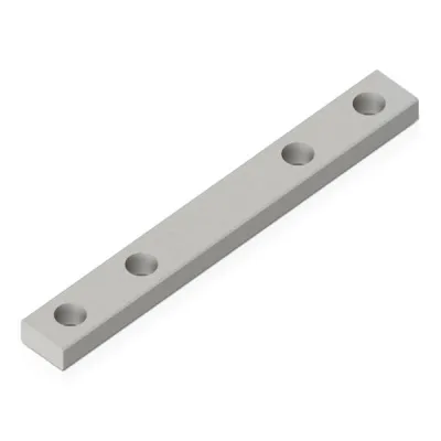 BRUMBERG Bodenverbinder 53030000 | Kupplung gerade 180° | Aluminium | 50x6x3 mm | Verbindungselement silber