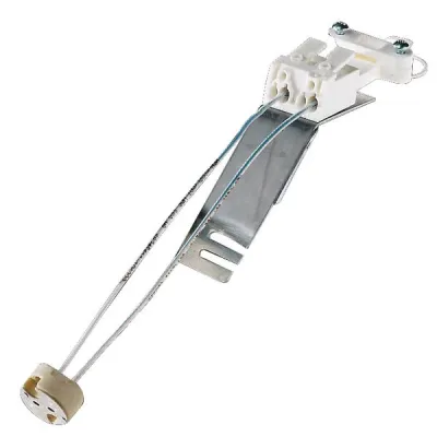 Brumberg Nachrüst-Bügel 536600 | für NV-Einbaustrahler | GX5,3 Fassung | Weiß | mit Zugentlastung & Steckklemme