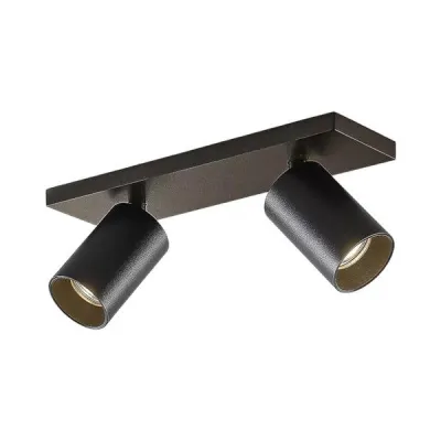 BRUMBERG Decken-Anbauleuchte 57132180 | 2x GU10 LED | Aluminium rechteckig | dreh- & schwenkbar | 8W | IP20 | schwarz