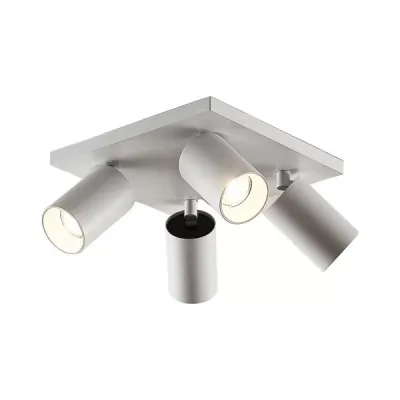 BRUMBERG Decken-Anbauleuchte 57135170 | 4x GU10 LED | quadratisch | dreh- & schwenkbar | Aluminium | 230V | weiß
