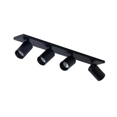 BRUMBERG Decken-Anbauleuchte 57137180 | LED Spotleiste 4x GU10 | Aluminium schwarz | drehbar & schwenkbar | IP20