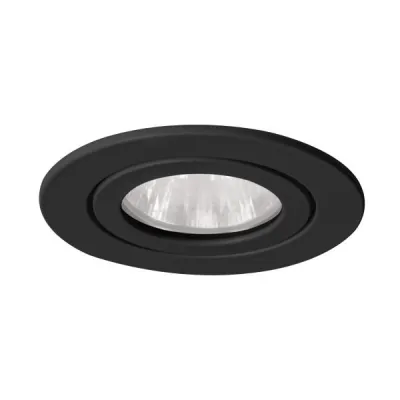 BRUMBERG Einbaustrahler 36004080 | Downlight GU10 | IP54 | 10W | Edelstahl rund Ø 68mm | LED tauschbar | schwarz matt