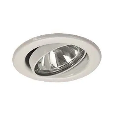 BRUMBERG Einbaustrahler 2034.07 | GX5,3 | 50W | schwenkbar | rund | Einbaumaß 68mm | IP20 | Stahl | weiß glänzend